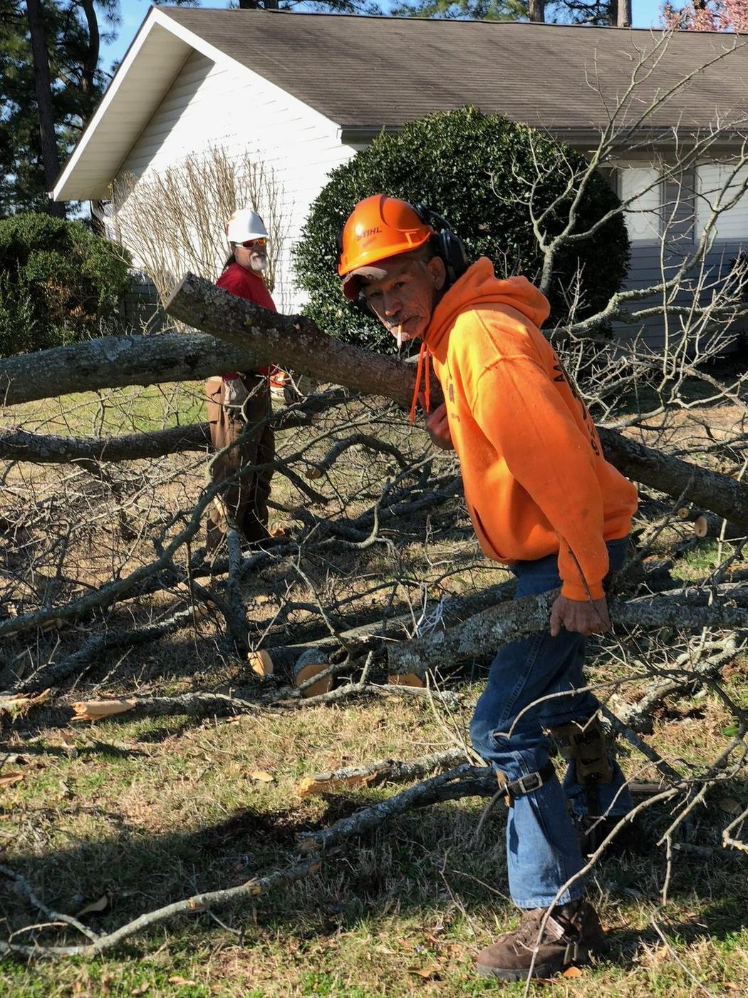 The Aaron's Tree Service crew